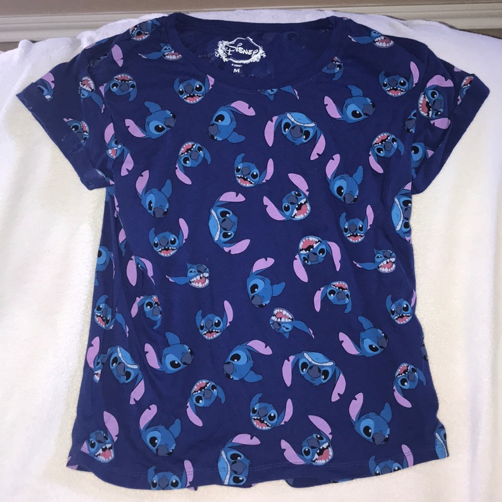 Lilo and Stitch T Shirt with cuffed sleeves